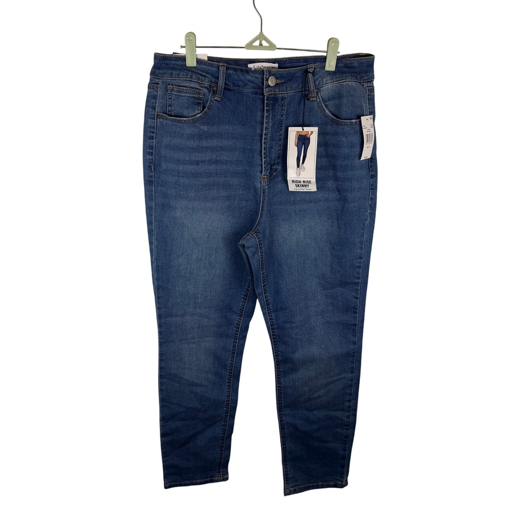 Vanilla Star High Rise Skinny Jeans Women 16 Blue Charlie B-V24365-2 Denim